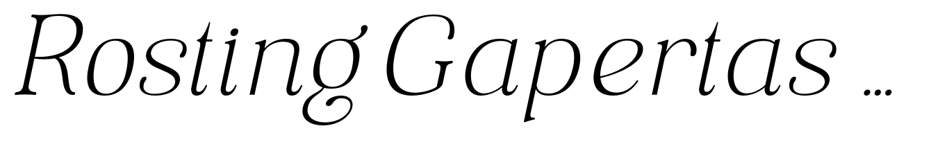 Rosting Gapertas Thin Italic